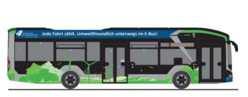 Rietze 76334 MAN Lion's City 12 E autóbusz, Stadtwerke Schweinfurt (H0)