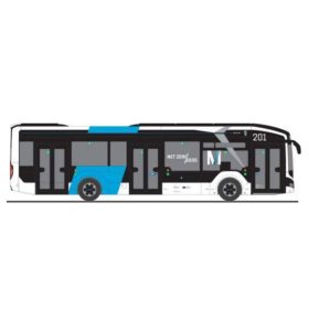   Rietze 76342 MAN Lion's City 12 E autóbusz, Flughafen München (H0)