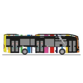   Rietze 76351 MAN Lion's City 12 E autóbusz, VAG - Ville de Luxembourg - Multiplicity (H0)