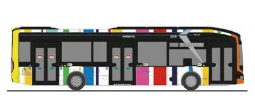 Rietze 76351 MAN Lion's City 12 E autóbusz, VAG - Ville de Luxembourg - Multiplicity (H0)