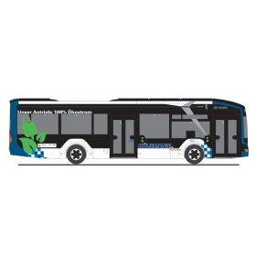   Rietze 76355 MAN Lion's City 12 E autóbusz, Hülsmann Reisen (H0)