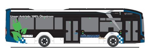Rietze 76355 MAN Lion's City 12 E autóbusz, Hülsmann Reisen (H0)
