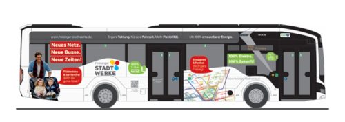 Rietze 76361 MAN Lion's City 12 E autóbusz, Freisinger Stadtwerke (H0)