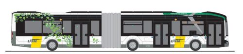 Rietze 76518 MAN Lion's City 18 E 2018 városi csuklós autóbusz, De Lijn (H0)