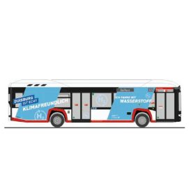   Rietze 77018 Solaris Urbino 12 Hydrogen 2019 autóbusz, DVG Duisburg (H0)