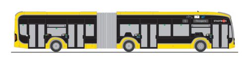 Rietze 77638 Mercedes-Benz eCitaro G városi csuklós autóbusz, Haslach Bus Kempten (H0)
