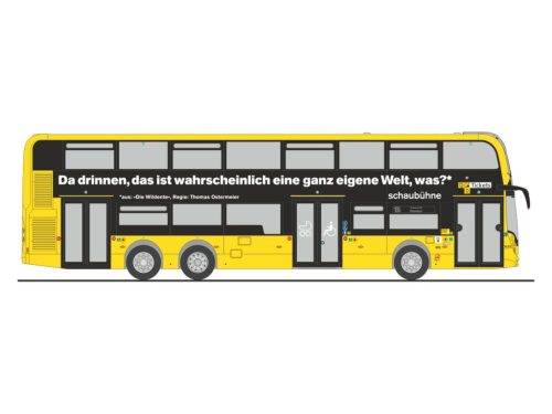 Rietze 78034 Alexander Dennis Enviro 500 emeletes autóbusz, BVG-Schaubühne (H0)