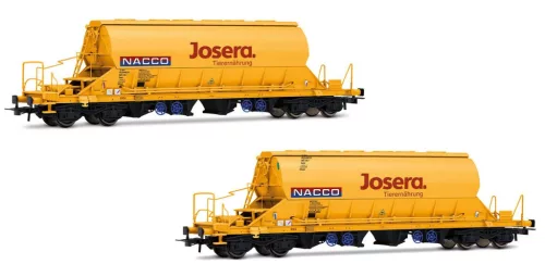 Rivarossi 6546 Billenőtetős négytengelyes önürítős teherkocsi-pár, Taoos, NACCO, Josera (E6) (H0)