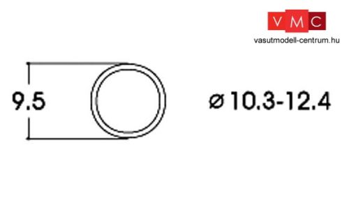 Roco 40074 Tapadógyűrű 10,3-12,4 mm kerékre, AC (10 db)