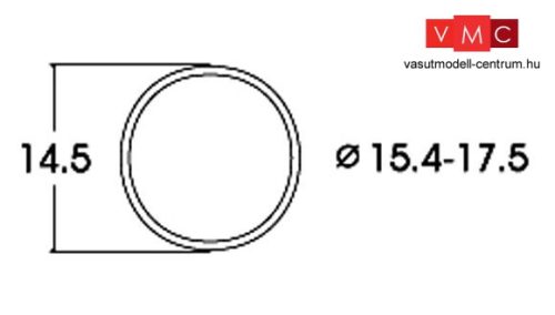 Roco 40076 Tapadógyűrű 15,4-17,5 mm kerékre, AC (10 db)