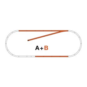 Roco 42020 Gumiágyazatos B sínkészlet, Roco LINE (H0)