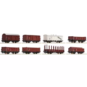 Roco 44002 Teherkocsi-készlet, 8 db, DB (E3) (H0)