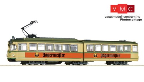 Roco 52580 Villamos, 6 tengelyes Duewag, bézs, Jägermeister reklámfelirattal (E3-4) (H0)