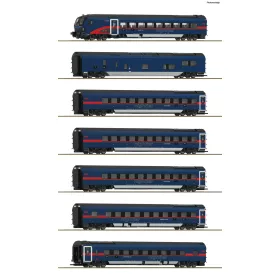   Roco 5510004 Személykocsi-készlet vezérlőkocsival, 7-részes Nightjet, ÖBB (E6) (H0) - DCC