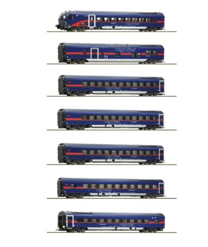 Roco 5510005 Személykocsi-készlet vezérlőkocsival, 7-részes Nightjet, ÖBB (E6) (H0) - DCC / Black Edition