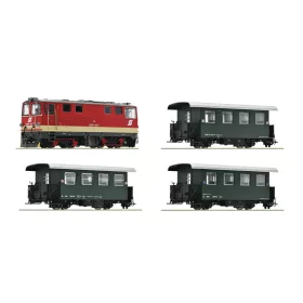   Roco 5550002 Keskeny nyomközű személyvonati szerelvénykészlet Rh 2095 dízelmozdonnyal, ÖBB (E4-5) (H0e) - Sound