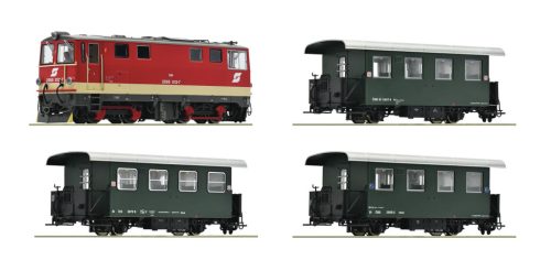 Roco 55500002 Keskeny nyomközű személyvonati szerelvénykészlet Rh 2095 dízelmozdonnyal, ÖBB (E4-5) (H0e) - Sound