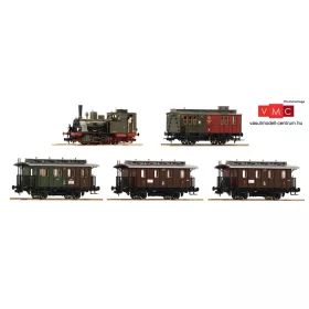   Roco 61475 Személyvonat készlet: Gőzmozdony T3 korabeli személykocsikkal (4 db), K.P.E.V. (E1) (H0)