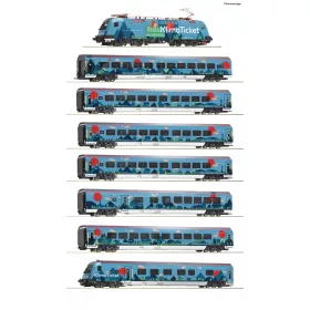   Roco 61502 Villanymozdony Rh 1116 244-5, 8-részes Klimajet, ÖBB (E6) (H0) - AC / Sound