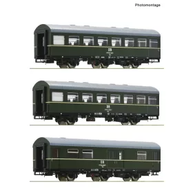   Roco 6200009 Személykocsi-készlet, 3-részes Rekowagen, DR (E4) (H0) #1