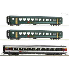   Roco 6200022 Személykocsi-készlet, 3-részes Bözberg Interregio - Set 1, SBB (E5-6) (H0)