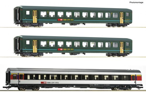 Roco 6200022 Személykocsi-készlet, 3-részes Bözberg Interregio - Set 1, SBB (E5-6) (H0)