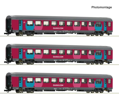 Roco 6200025 Személykocsi-készlet, 3-részes négytengelyes Corail, SNCF (E6) (H0)