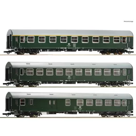   Roco 6200028 Személykocsi-készlet, 3-részes négytengelyes Y-sorozatú Set 1, DR (E4) (H0)