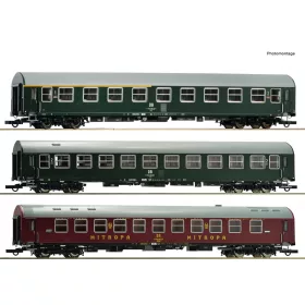   Roco 6200029 Személykocsi-készlet, 3-részes négytengelyes Y-sorozatú Set 2, DR (E4) (H0)