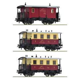   Roco 6200063 Személykocsi-készlet, 3-részes fogaskerekes Sonnblick-Bahn (E3-4) (H0)