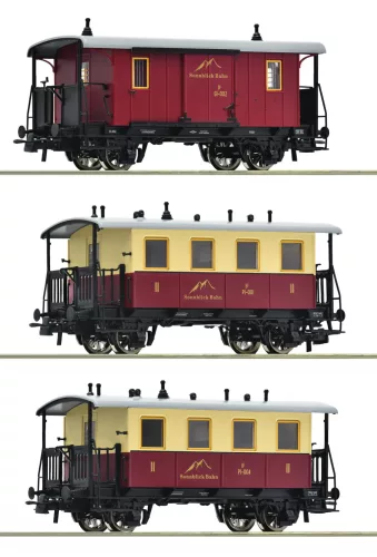 Roco 6200063 Személykocsi-készlet, 3-részes fogaskerekes Sonnblick-Bahn (E3-4) (H0)