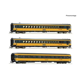   Roco 6200082 Személykocsi-készlet, 3-részes korábbi IC kocsik, Regiojet (E6) (H0)