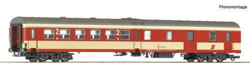 Roco 6200111 Személykocsi, négytengelyes középajtós 2. osztály/poggyász, Sparlack-festés, ÖBB (E4-5) (H0)