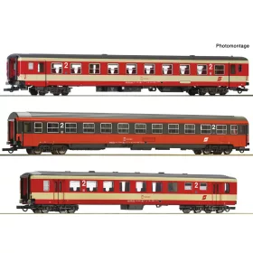   Roco 6200128 Személykocsi-készlet, 3-részes négytengelyes D 704 gyorsvonat, ÖBB (E5) (H0) - Set 2