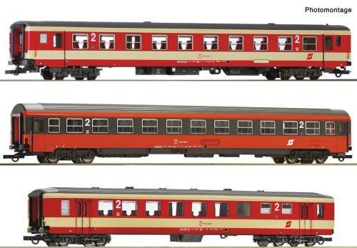 Roco 6200128 Személykocsi-készlet, 3-részes négytengelyes D 704 gyorsvonat, ÖBB (E5) (H0) - Set 2