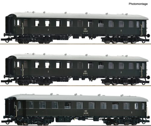 Roco 6200132 Személykocsi-készlet, 3-részes négytengelyes sebesvonati kocsik, MÁV (E3-4) (H0)