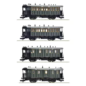   Roco 6200197 Személykocsi-készlet, 4-részes Lokalbahnzug, K.Bay.Sts.B. (E1) (H0)