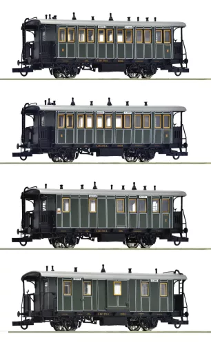 Roco 6200197 Személykocsi-készlet, 4-részes Lokalbahnzug, K.Bay.Sts.B. (E1) (H0)