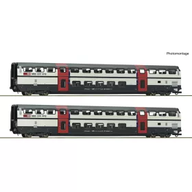   Roco 6200217 Emeletes személykocsi-pár, IC2000, 2. osztály, SBB (E5-6) (H0) - Set 2