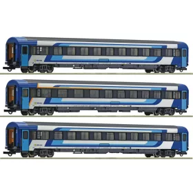   Roco 6200228 Személykocsi-készlet, 3-részes négytengelyes Eurofima, MÁV (E6) (H0)