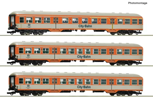 Roco 6200247 Személykocsi-készlet, 3-részes Silberlinge típus, Citybahn, DB (E4-5) (H0)