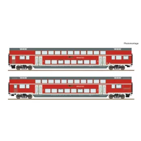   Roco 6200249 Emeletes személykocsi, DBpza RE2, DB-AG (E6) (H0) - világítással