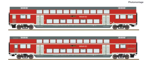 Roco 6200249 Emeletes személykocsi, DBpza RE2, DB-AG (E6) (H0) - világítással