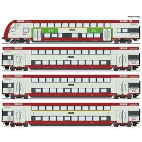   Roco 6210148 Emeletes személykocsi-készlet vezérlőkocsival, CFL (E6) (H0)