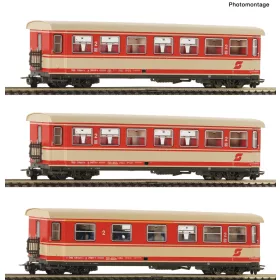   Roco 6240004 Keskeny nyomközű személykocsi-készlet, 3-részes B4ip/s, ÖBB (E4-5) (H0e)