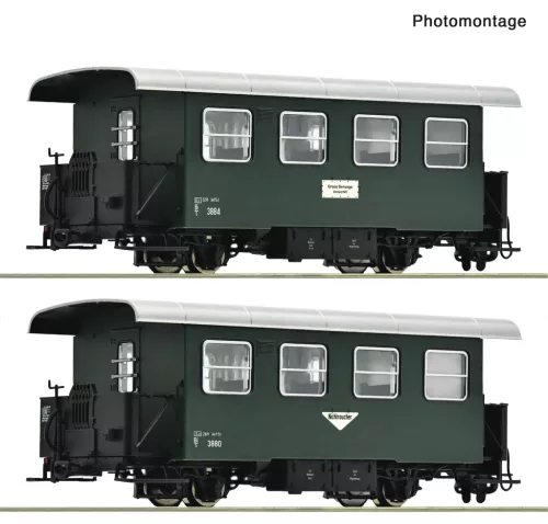 Roco 6240005 Keskeny-nyomközű személykocsi-pár, Spantenwagen, ÖBB (E4) (H0e)