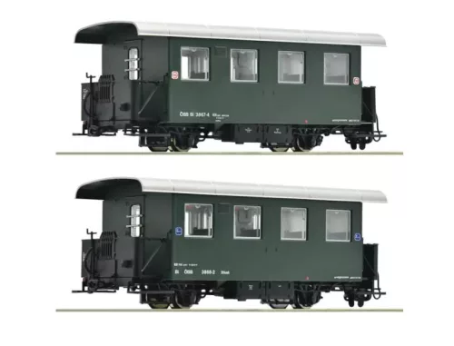 Roco 6240009 Keskeny nyomközű személykocsi-pár, Spantenwagen, ÖBB (E4) (H0e)