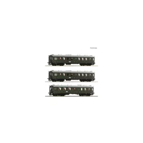   Roco 6280001 Személykocsi-készlet, 3-részes négytengelyes Altenberg típus, DRG (E2) (TT)