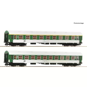   Roco 6280010 Személykocsi-pár, négytengelyes Y-típus, 1. osztály és 2. osztály, CD (E5) (TT)