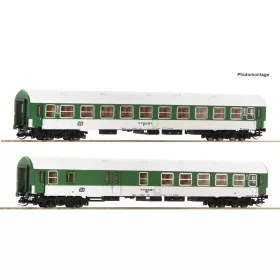   Roco 6280011 Személykocsi-pár, négytengelyes Y-típus, 2. osztály, CD (E5) (TT)